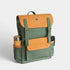 Dugong Backpack - Tropical Green Brown- Canvas Daily/Office/City/Travel Sustainable Laptop Backpack